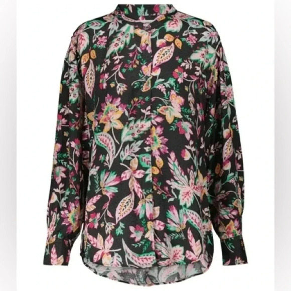 Étoile Isabel Marant Blouse button up shirt long sleeve floral print - Picture 10 of 10